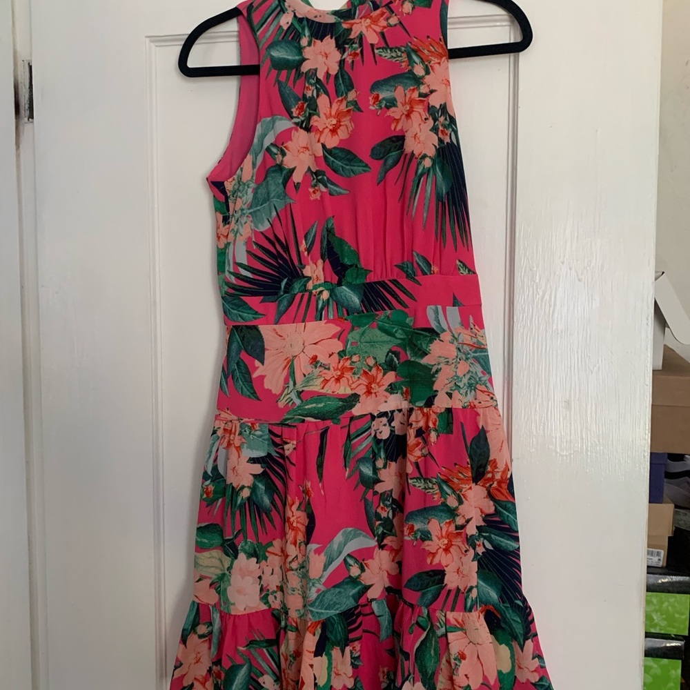 Eliza J Pink Floral Dress